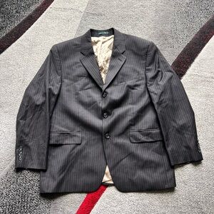 Lauren Ralph Lauren Brown Wool Pinstripe Sportcoat